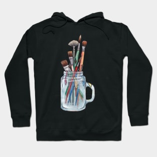 Paint brushes - No background Hoodie